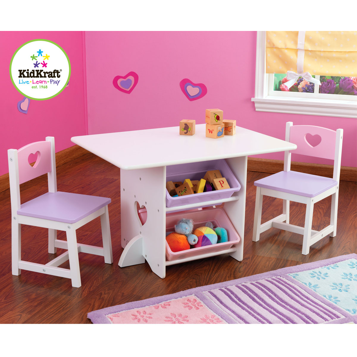 Kidkraft 26913 Heart, Set Tavolo e sedia per bambini con ...