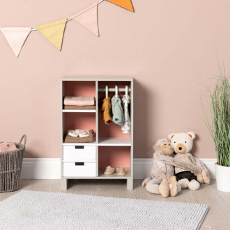 MUSTERKIND® Doll's cabinet Viola gray / white / pink