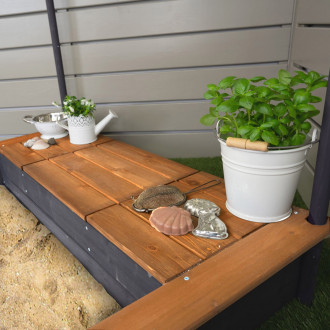 Meppi Sandkasten Boot Usedom anthrazit / braun