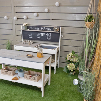 Meppi mud kitchen Little Gardener Flexi - white / grey