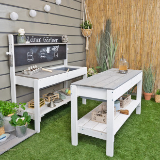 Meppi mud kitchen Little Gardener Flexi - white / grey