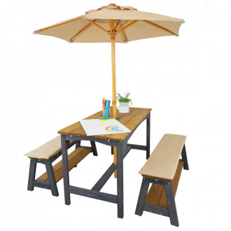 Meppi children's seating group Amrum with shade brown / anthracite