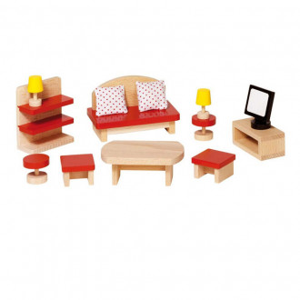 Goki Puppenhausmöbel Wohnzimmer Basic