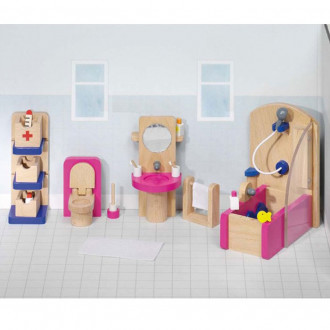 Goki Puppenhausmöbel Badezimmer Design