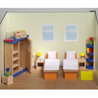Goki poppenhuismeubeltjes slaapkamer Design