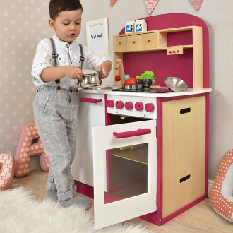 Sun children's kitchen white-pink 04124 | Pirum