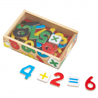 Melissa & Doug 37 magneti di legno a forma di numeri e simboli