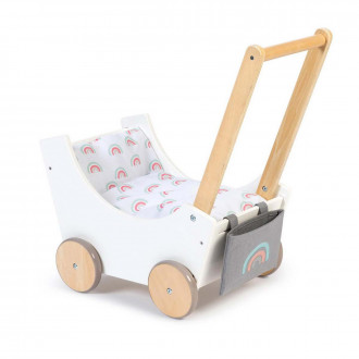 MUSTERKIND Puppenwagen Barlia weiß/natur