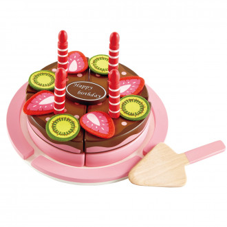 Hape Gâteau d'anniversaire fraise-chocolat - E3140