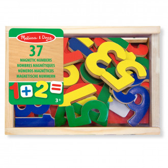 Melissa & Doug 37 wooden number and sign magnets