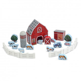 Melissa & Doug Blocchi per Fattoria in Legno