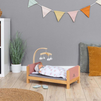 MUSTERKIND PUPPENBETT Barlia altrosa/natur