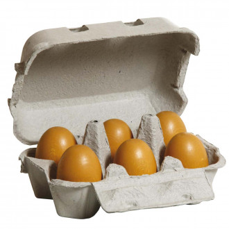 Erzi Eggs, brown sixpack - 17011