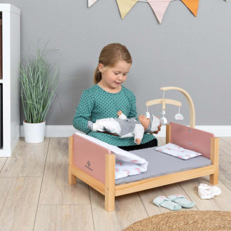 MUSTERKIND PUPPENBETT Barlia altrosa/natur