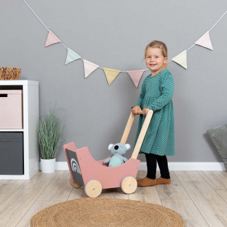 MUSTERKIND Puppenwagen Barlia altrosa/natur