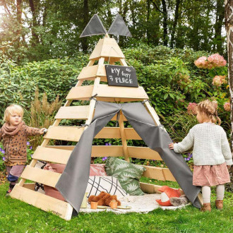 MUDDY BUDDY® Outdoor Tipi Dreamer natur - warmgrau
