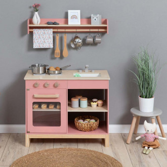 MUSTERKIND® Spielküche Magnolia altrosa/natur