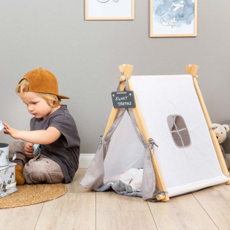 MUSTERKIND® Puppen-Tipi Barlia natur/weiß
