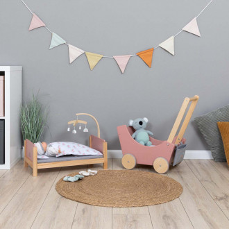 MUSTERKIND Puppenwagen Barlia altrosa/natur