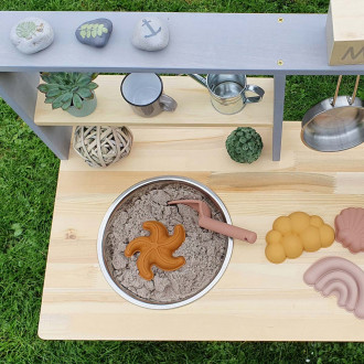 MUDDY BUDDY® Matschküche Mud Starter wolkengrau-natur