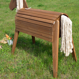 Meppi cheval en bois pour le jardin