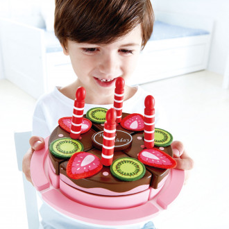 Hape Gâteau d'anniversaire fraise-chocolat - E3140
