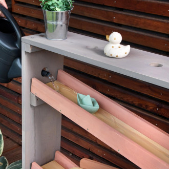 MUDDY BUDDY® Wasserbahn Aqua Tower warmgrau-puderrosa