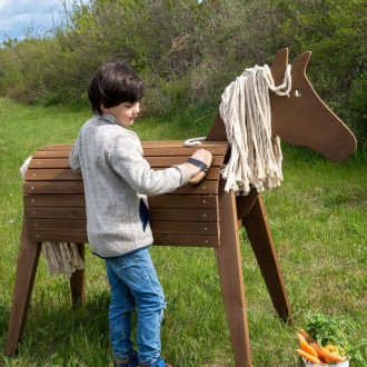 Meppi cheval en bois pour le jardin