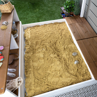 Meppi Sandkasten Travemünde weiss / braun