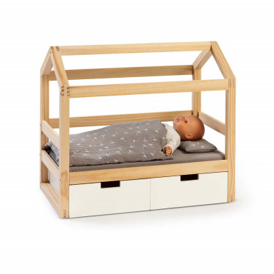 MUSTERKIND® Doll house bed Viola natural / white