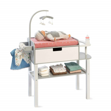 MUSTERKIND® Doll changing table Viola grey / white