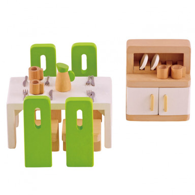 Hape Puppenhausmöbel Esszimmer