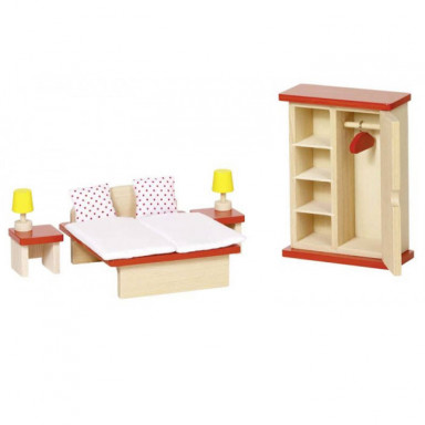 Goki Puppenhausmöbel Schlafzimmer Basic