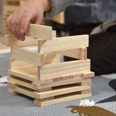 Sun bloques de madera - 1000 piezas en una caja estable