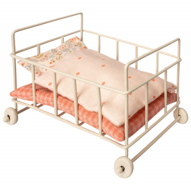 Maileg Kaninchen-zubehör - Metal Baby Cot Micro