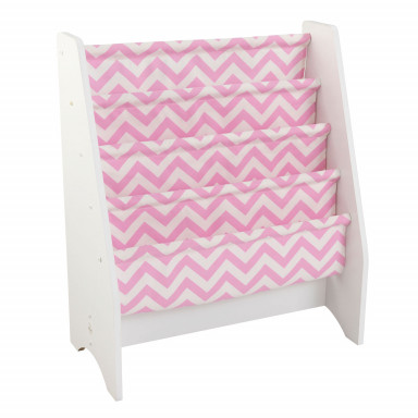 KidKraft Étagère à livres blanche - Motif rose