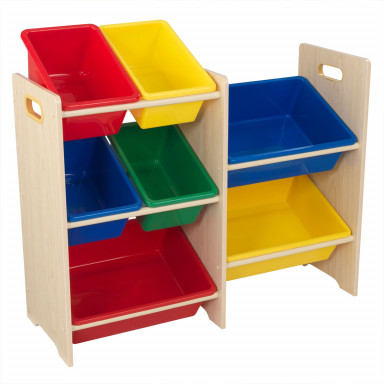 KidKraft Regal mit 7 Kisten - Naturfarben