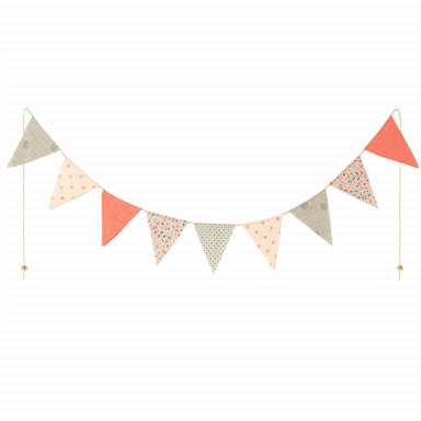 Maileg Wimpelkette, 9 Wimpel - Multi color