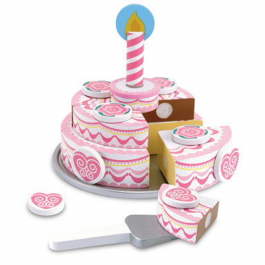 Melissa & Doug 14069 Wooden Triple-Layer Party Cake