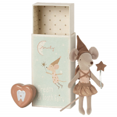 Maileg Zahnfee Maus in  Streichholzschachtel - Rose