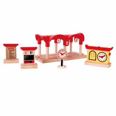 Hape Bahnhof mit Aufnahmefunktion und Beleuchtung