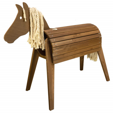 Meppi cavallo in legno per giardino