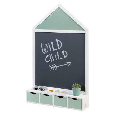 MUSTERKIND chalkboard Juncus white / mint