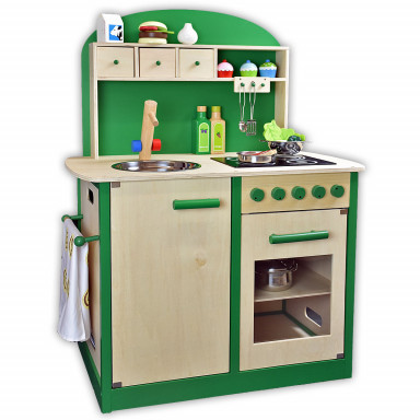 Sun 4123 kinderkeuken houtkleur-groen