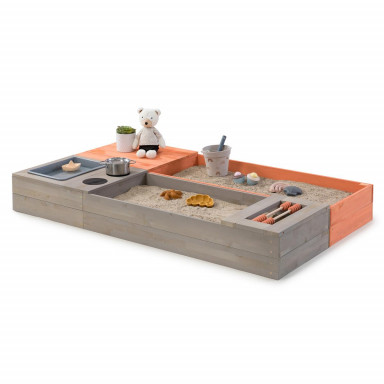 MUDDY BUDDY® Sandkasten Flexy-Style warmgrau-lachs