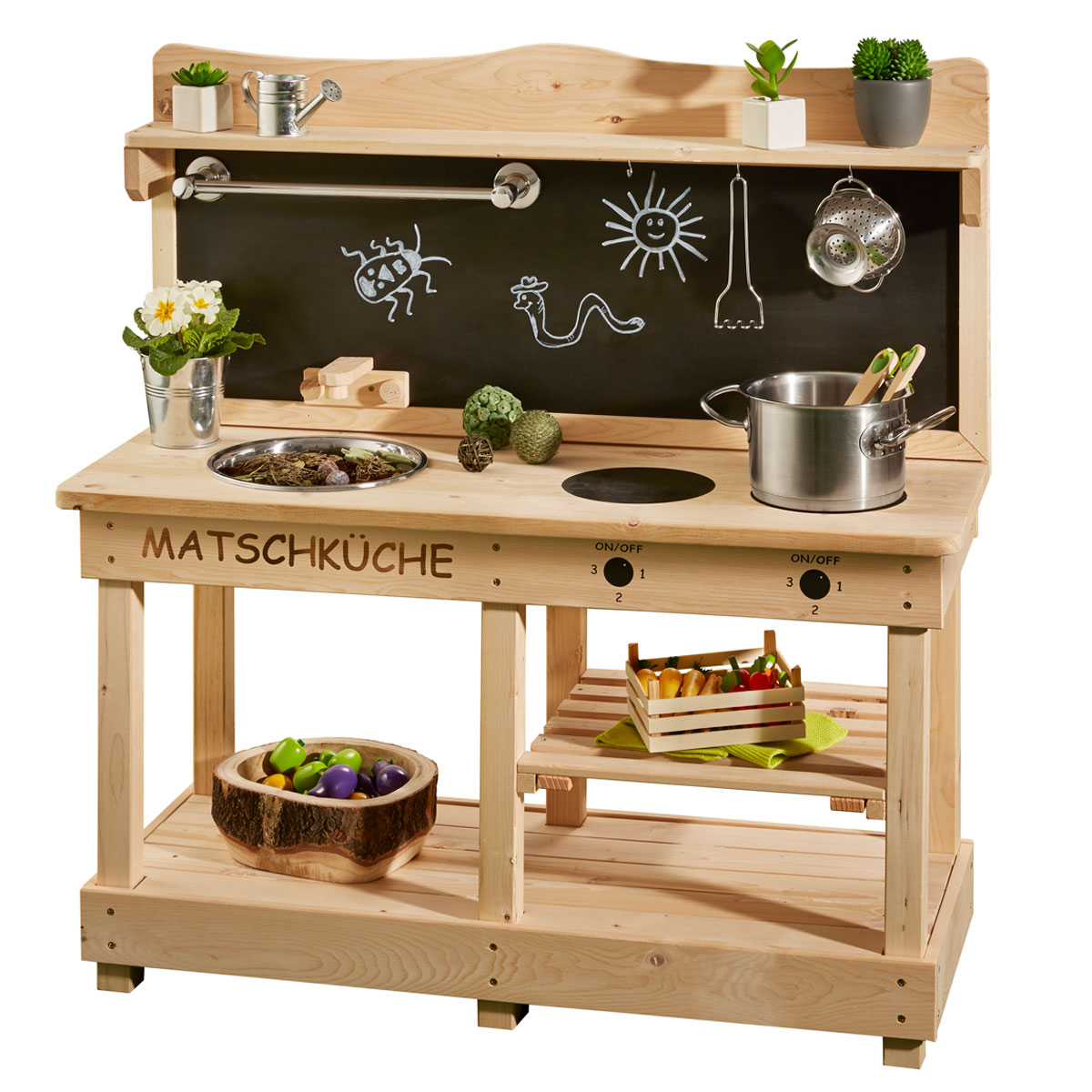 Sun Cucina per bambini in legno, per esterni – 06101