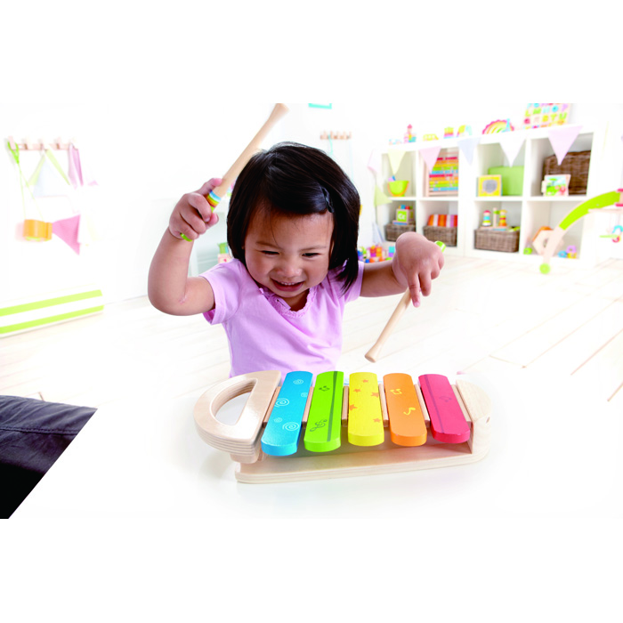 Xylophone arc en ciel Hape Jouet musical en bois 12 mois +