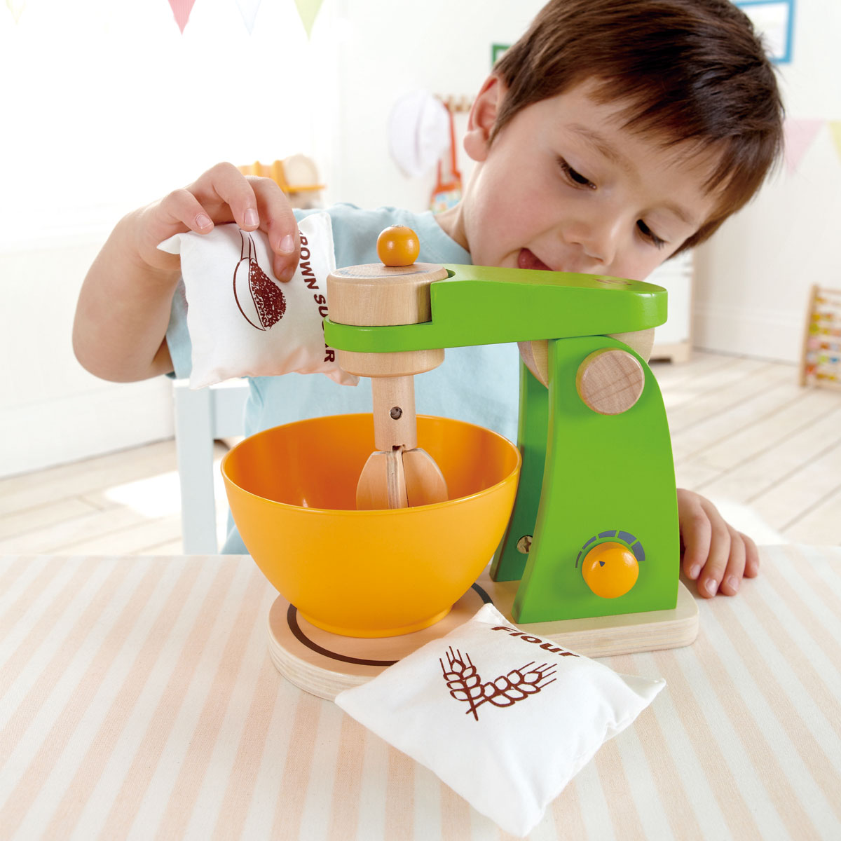 Hape Mighty Mixer Wooden Play Kitchen Set with Accessories