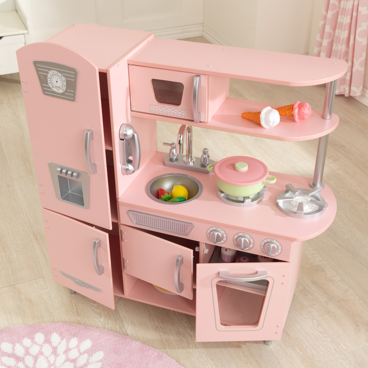 kidkraft pink vintage kitchen 53179